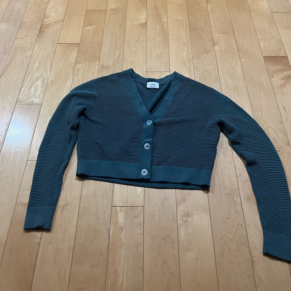 Wilfred Dark Green Cropped Cardigan